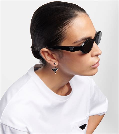 prada symbole black oval sunglasses|Prada symbole sunglasses sale.